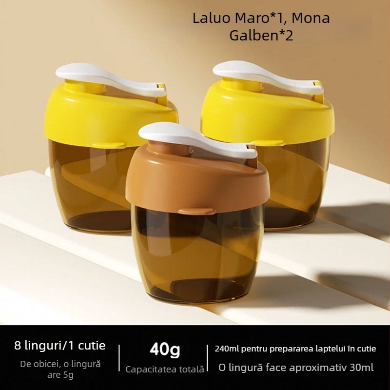 Cutie portabilă pentru pudră de lapte pentru bebeluși – portabilă, sigilată, rezistentă la umezeală; Brand Wavelet Elephant; Potrivită de la naștere până la 3 ani; pentru pudră de lapte și pudră de orez; Stil cutie: Altul