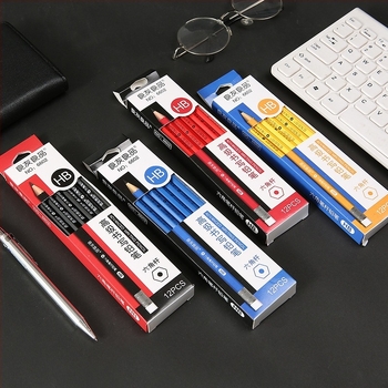 Lylp Set 12 creioane colorate în cutie cadou, miez HB, corp din lemn, pentru desen și pictură