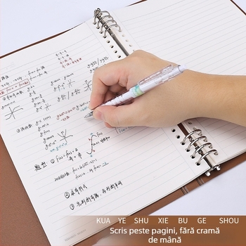 Notebook cu foi detașabile, inel detașabil și legare spirală, găuri 20/26, foi de hârtie