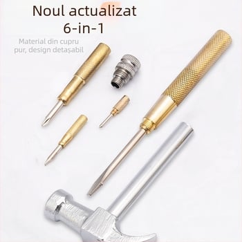 Ciocan cu gheare 6 în 1, cap din fier și șurubelniță cruciformă