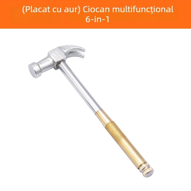 Ciocan cu gheare 6 în 1, cap din fier și șurubelniță cruciformă