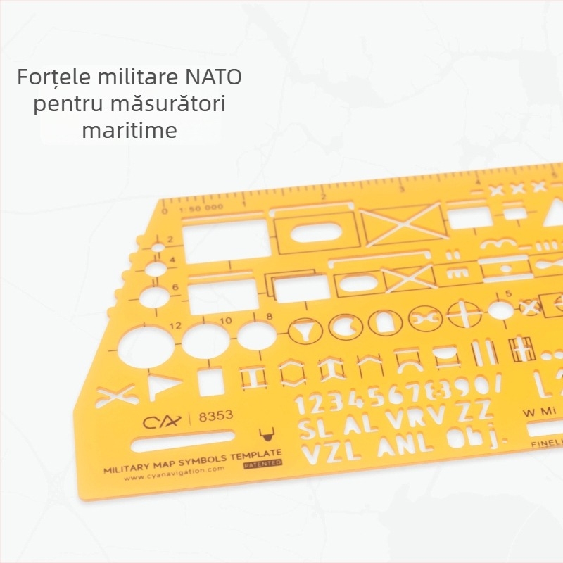 CYA 8353 Riglă din plastic, dreptunghiulară, centimetri, cu logo imprimat