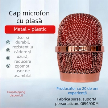 Microfon wireless cu capă din plasă antifânt Q7, plasă metalică cu inel din plastic; marcă Yuyao; model Q7; confecție: plasă din oțel tratat termic, electroplacare, vopsire