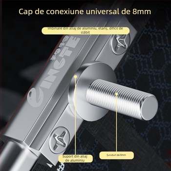 Cap de plasă de pescuit din aliaj de aluminiu, diametrul gurii plasei 35 mm, adâncimea plasei 26 cm, plasă cu ochi fini, nu se contractă