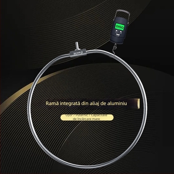 Cap de plasă de pescuit din aliaj de aluminiu, diametrul gurii plasei 35 mm, adâncimea plasei 26 cm, plasă cu ochi fini, nu se contractă