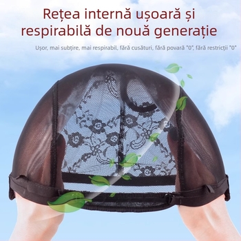 Perucă pentru femei, păr real uman, scurt drept, cu mecanism de cap, model 1021