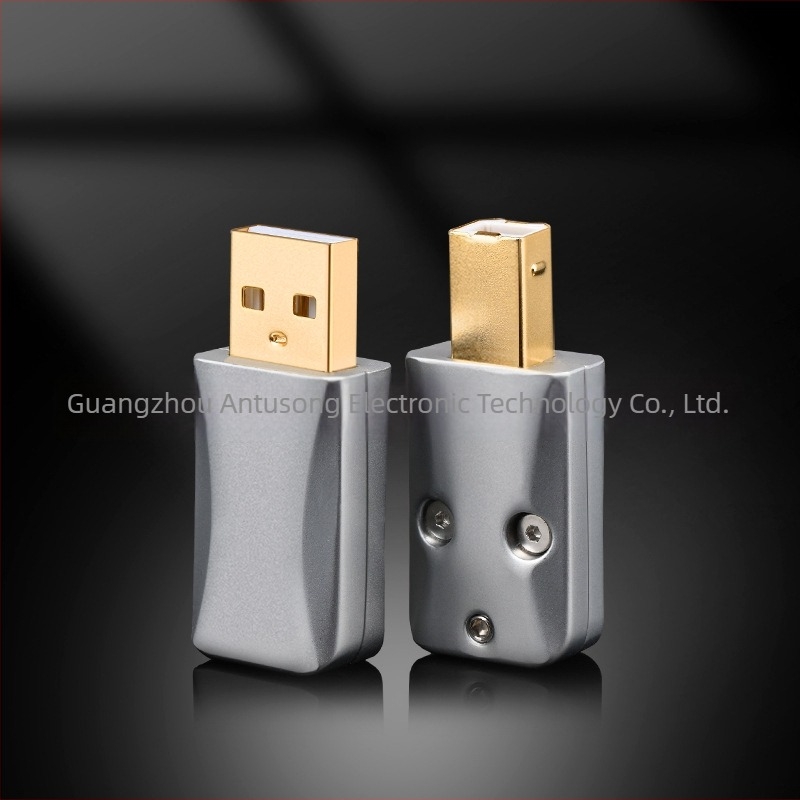 Conector USB AT-U003 cu carcasă metalică pătrată pentru decodare DAC – cablu de date audio DIY