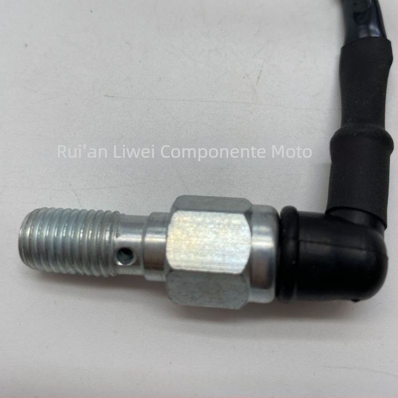 Comutator hidraulic de frână pentru motociclete, vehicule electrice și ATV-uri, dimensiuni 10x1.25 mm, fir zincat de 30 cm, model liwei6001