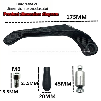 Apărătoare pentru mâinile motocicletei, aliaj de aluminiu, potrivire universală