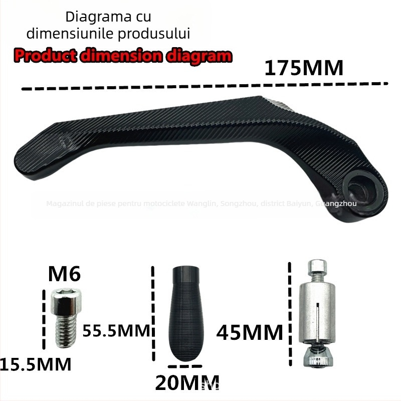 Apărătoare pentru mâinile motocicletei, aliaj de aluminiu, potrivire universală