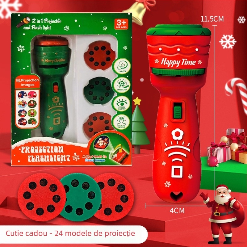 Jucărie-proiector educațional – modele luminoase cu desene animate, din plastic, brand Shuang Lilong, pentru copii 4–6 ani