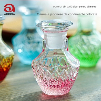 Aderia Sticlă cristalină pentru ulei și oțet – sticlă pentru condimente lichide, cadou pentru târguri și cadouri corporative