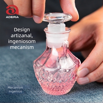Aderia Sticlă cristalină pentru ulei și oțet – sticlă pentru condimente lichide, cadou pentru târguri și cadouri corporative