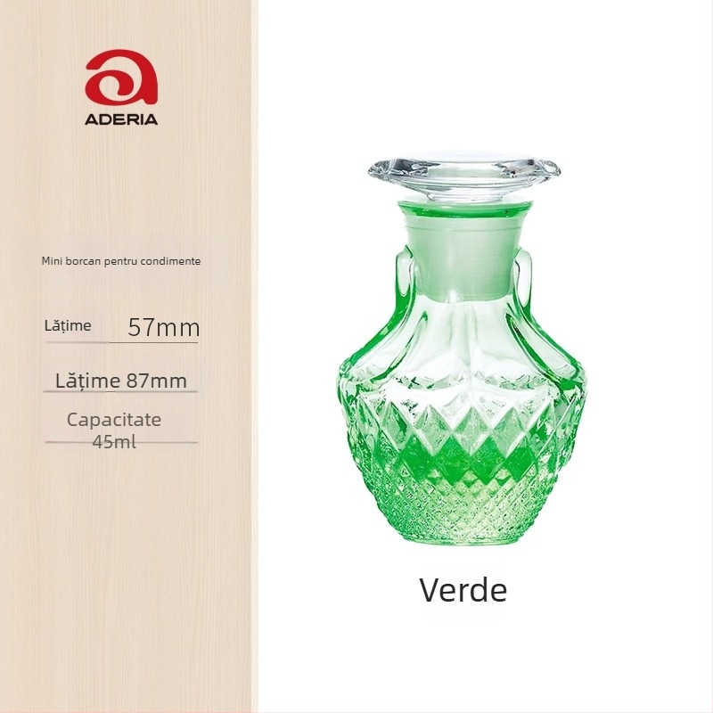 Aderia Sticlă cristalină pentru ulei și oțet – sticlă pentru condimente lichide, cadou pentru târguri și cadouri corporative