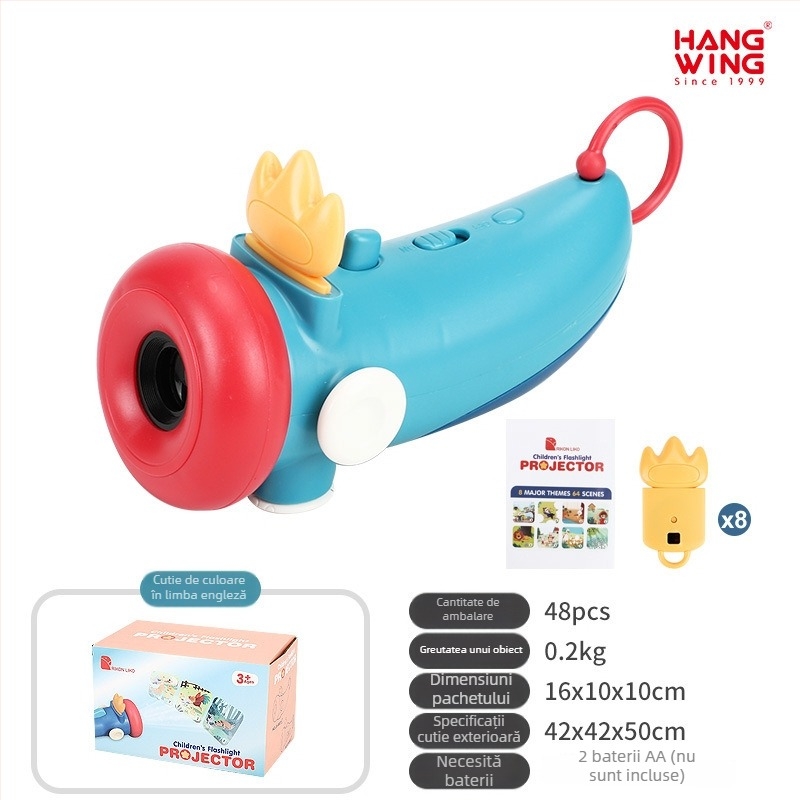 Jucărie de povestire cu proiecție pentru copii — sunet și lumină; corp din plastic; alimentare cu baterii uscate obișnuite; potrivit pentru 4–6 ani; mașină de povești pentru educație timpurie