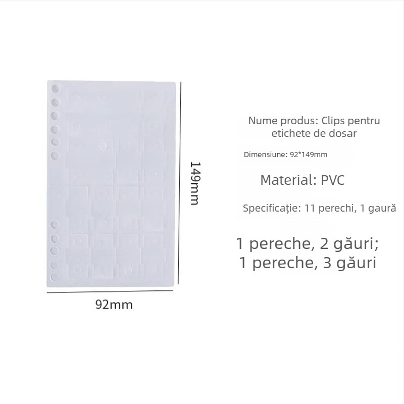 Inel PET pentru dosar cu gaură circulară, adeziv auto — accesorii de organizare pentru jurnal și modificări DIY