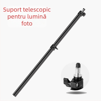 Stativ telescopic pentru lampă de proiecție (Aliaj de aluminiu, Sarcină: 1, Înălțime: 1,4 m, Diametru țeavă: 1,9–2,2 cm, Secțiuni: 2)