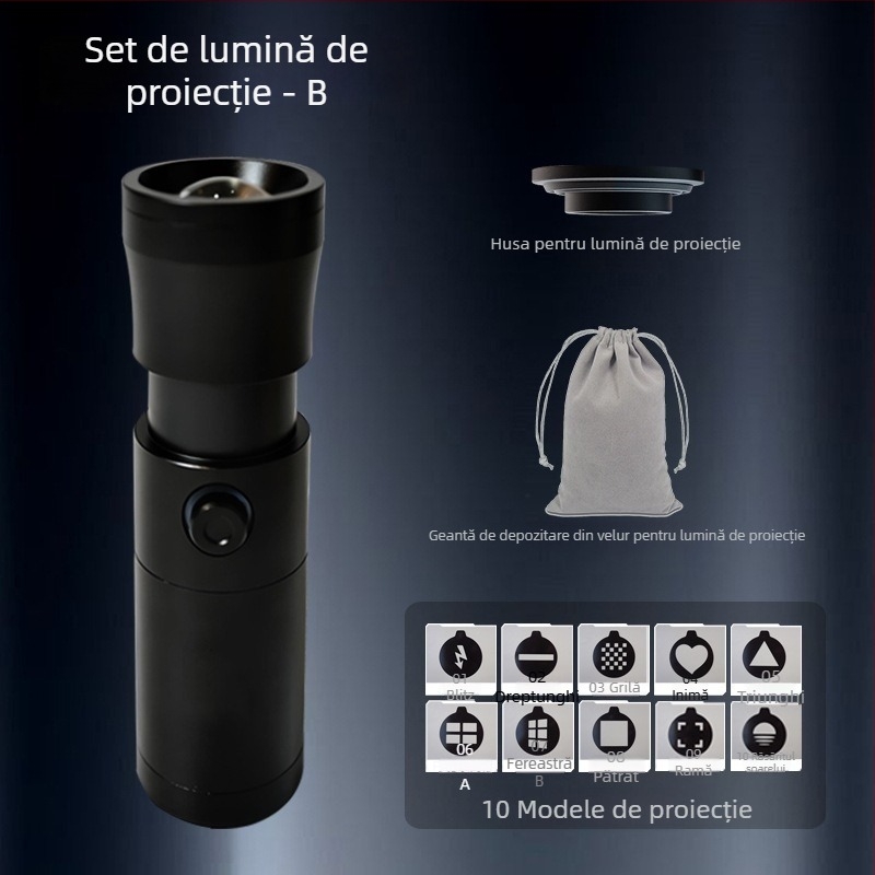 Lampa de modelare pentru fotografie cu funcție de zoom, lumină portabilă pentru portrete — 10W, 5V2A, corp din aluminiu, 460 g, model YSTZXD15
