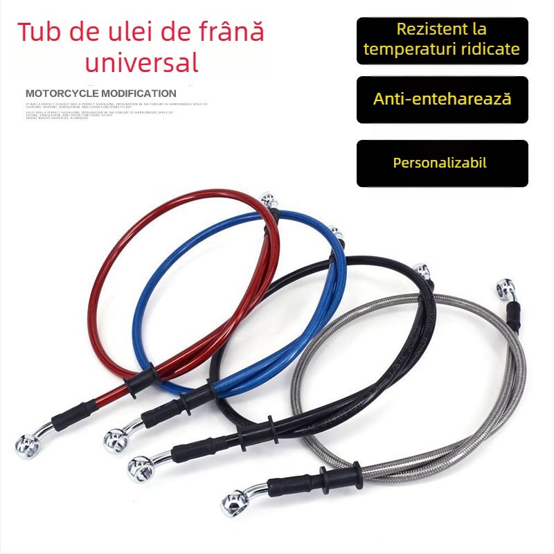 Moorer 0008 furtun de frână pentru discuri, față și spate, cu împletitură din oțel la presiune înaltă