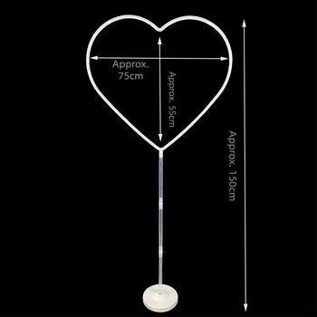 Coloană din plastic pentru baloane – arc în formă de inimă și cerc aerian, decor exterior pentru propunere, Cod produs Arch; potrivit pentru exterior; evenimente sportive; Fără import