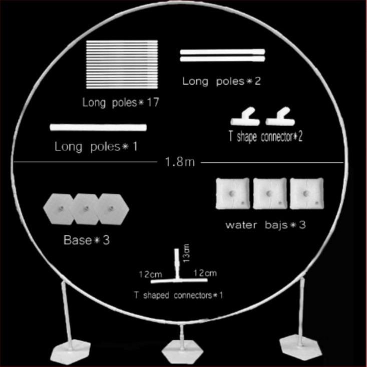 Coloană din plastic pentru baloane – arc în formă de inimă și cerc aerian, decor exterior pentru propunere, Cod produs Arch; potrivit pentru exterior; evenimente sportive; Fără import