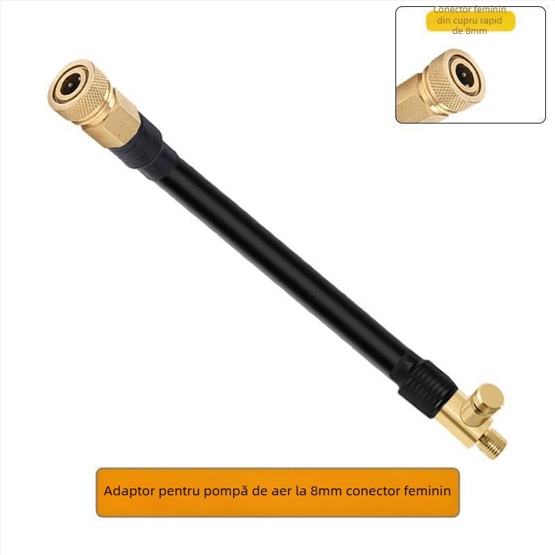 Pompa manuală de înaltă presiune, cu conector rapid de 8 mm și adaptor de filet femelă–mascul pentru aparatele de cafea DIY