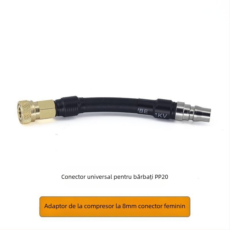 Pompa manuală de înaltă presiune, cu conector rapid de 8 mm și adaptor de filet femelă–mascul pentru aparatele de cafea DIY