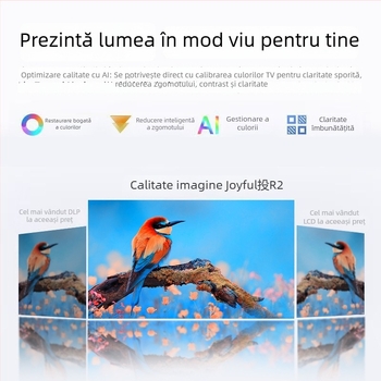 Proiector portabil Happy Investment, 1080p (1920x1080), 5000 lm, 60 W, PTZ, proiecție până la diagonala de 150 inch