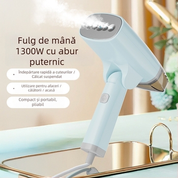Fier de călcat cu abur portabil pentru haine – rezervor 0.8 L, 111–240 V, 50 W, funcționare mecanică, interior PET