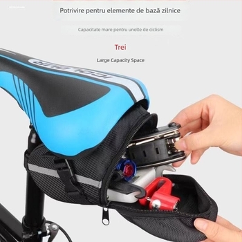 Geantă pentru șa bicicletă, PVC, modelul 086, comodă și practică