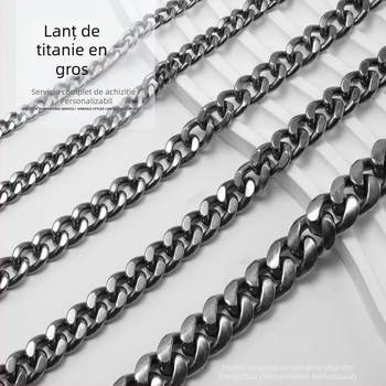 Lanț cubanez din metal, finisaj neted, marca Deep Space, vara 2021