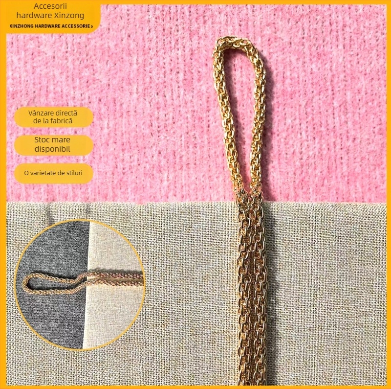 Accesorii DIY pentru bijuterii – lanț din șnur pentru geantă de umăr feminin, tricotat manual, marcă privată autorizată, primăvara 2025