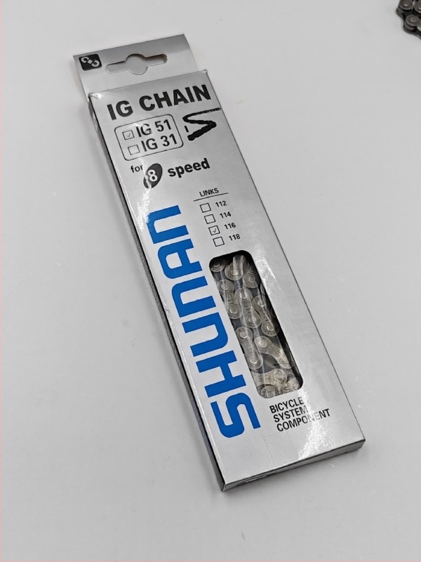 Shunan lanț de bicicletă cu 8 viteze, 116 legături, oțel