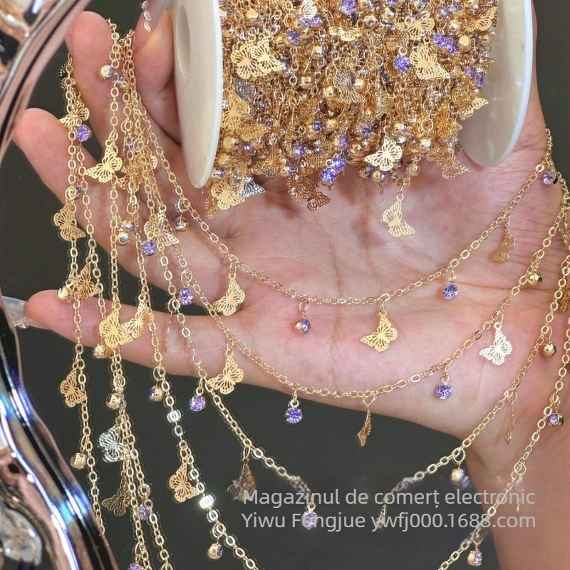 DIY Lanț de bijuterii — metal, electroplating, origine Yiwu, tip lanț, lansare toamnă 2025