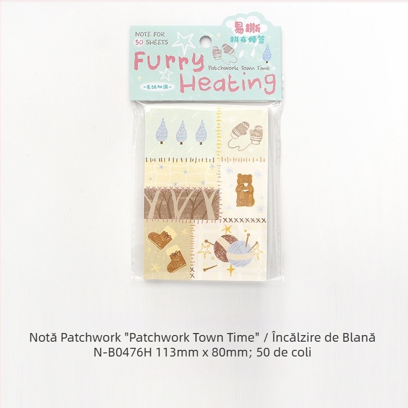 Caiet pentru colaje Patchwork Town Time Series, cu pagini de rupt pentru DIY colaj — Brand: Lover of letters; Material: hârtie de scris; Stil: Simplu; Finisare: Tipărire