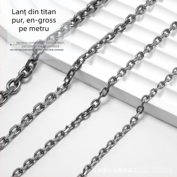 Lanț Taijiao din titan pur, ușor și rezistent la coroziune, metal placat electroplatinat pentru bărbați și femei