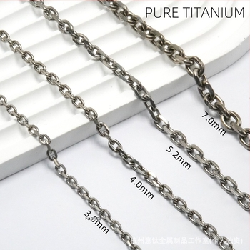 Lanț Taijiao din titan pur, ușor și rezistent la coroziune, metal placat electroplatinat pentru bărbați și femei