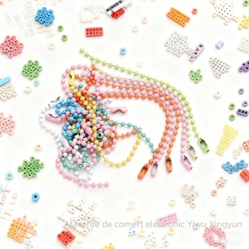  Lanț metalic tip ball chain pentru bijuterii DIY, finisaj vopsea coaptă, lanț pentru chei, lansare vară 2025