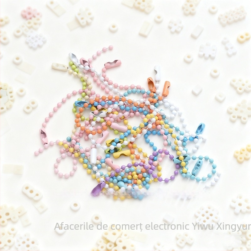  Lanț metalic tip ball chain pentru bijuterii DIY, finisaj vopsea coaptă, lanț pentru chei, lansare vară 2025