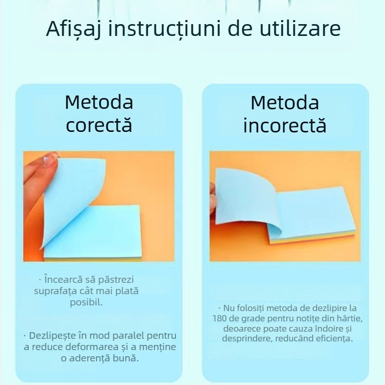 Bloc de notițe autocolante, 100 de pagini interne, pentru birou și elevi, Brand Looking for a Bear, Fără autorizare IP