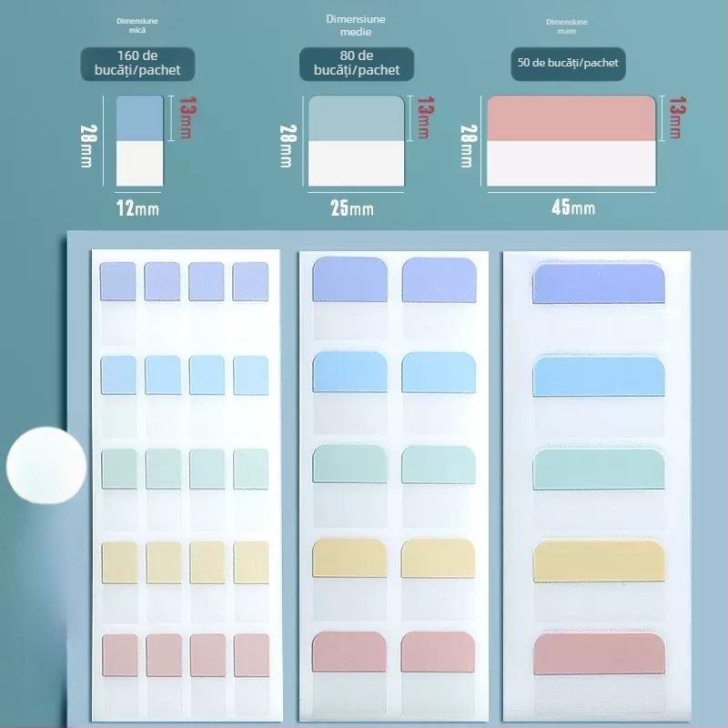 Deli etichetă Post-it pentru notițe, stil desen animat, autocolant adeziv