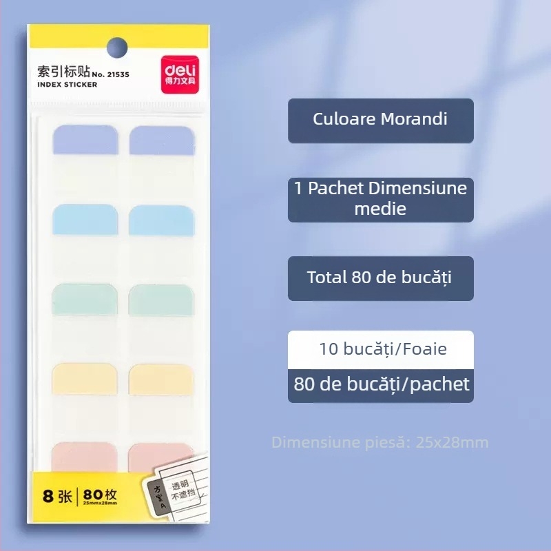 Deli etichetă Post-it pentru notițe, stil desen animat, autocolant adeziv