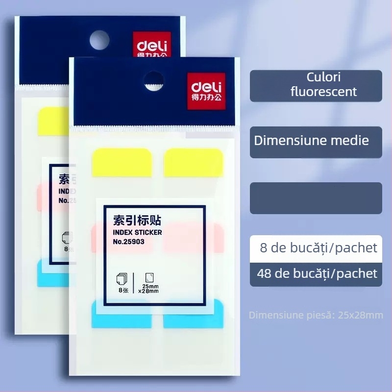 Deli etichetă Post-it pentru notițe, stil desen animat, autocolant adeziv