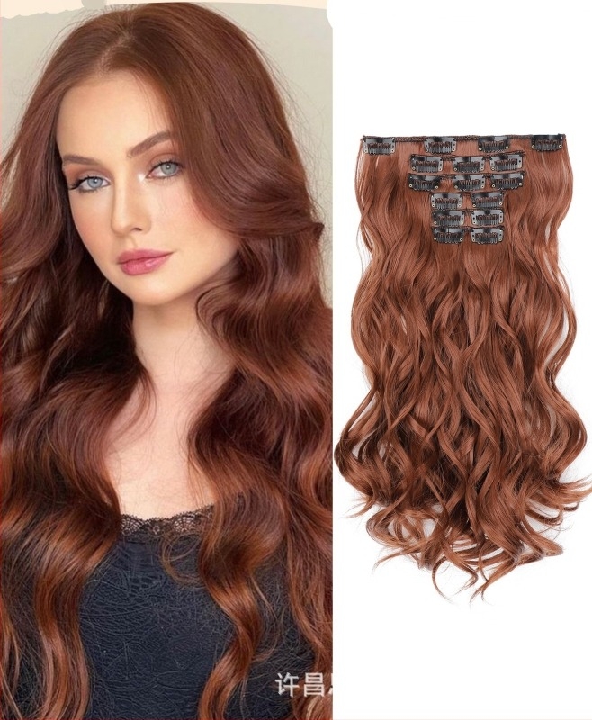 Set clip-in păr, fibre rezistente la temperaturi înalte, volum, procesare mecanică, fără vopsire sau permanentă