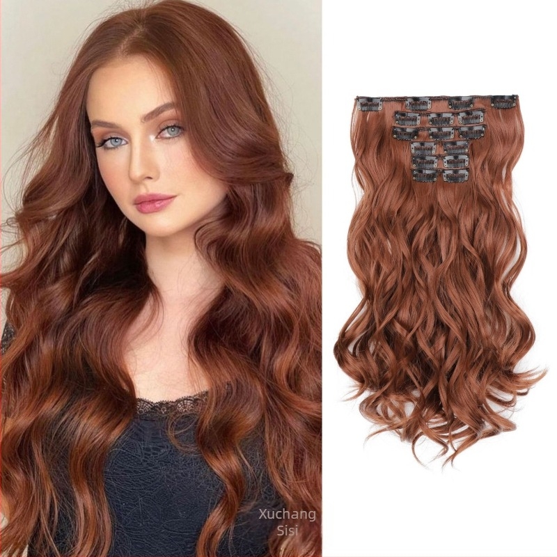 Set clip-in păr, fibre rezistente la temperaturi înalte, volum, procesare mecanică, fără vopsire sau permanentă