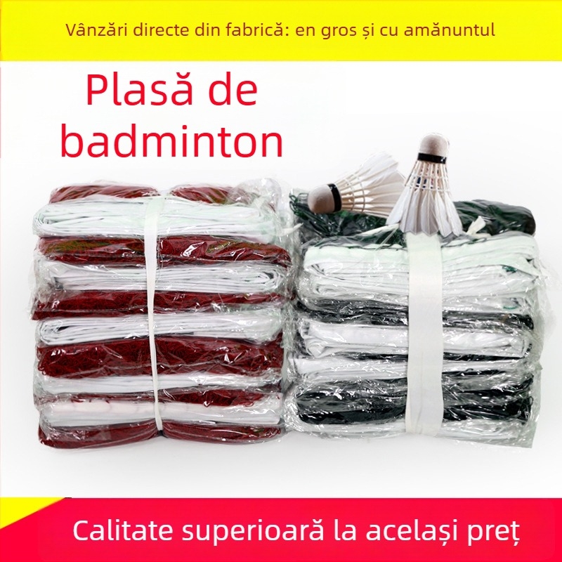 Net de badminton – Polipropilenă fără noduri, Brand Aerobics, Logo tipărit, Personalizare disponibilă, Potrivit pentru badminton, tenis și alte jocuri cu mingi