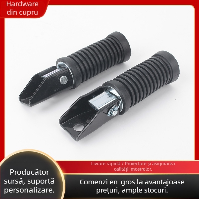 GN125 pedală de picior spate, corp metalic, vopsire cu vopsea de cuptor, poziționare cu două găuri