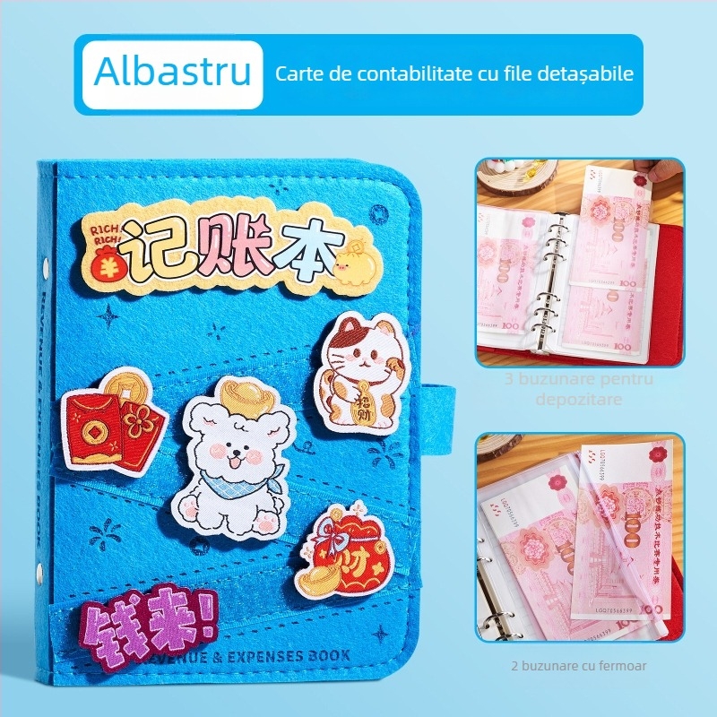 Jurnal de înregistrări cu copertă din blană artificială, foi detașabile, stil minimalist, Dawlin hârtie 80gsm, 50–100 pagini