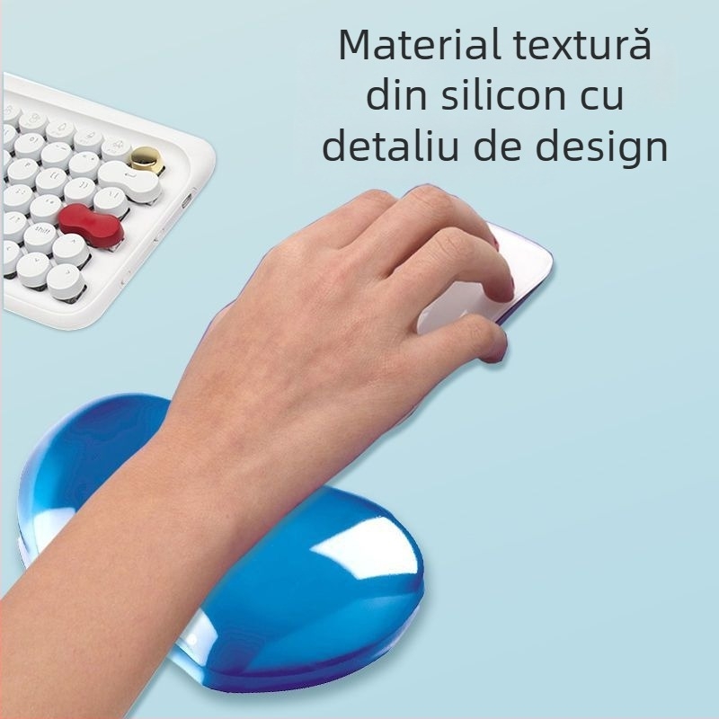 Suport ergonomic pentru încheietura mâinii din cauciuc pentru mouse – birou și jocuri, doar o față, suport pentru încheietură, model 91177