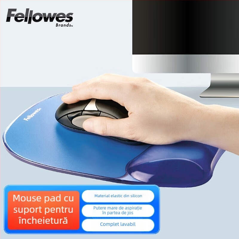 Suport ergonomic pentru încheietura mâinii din cauciuc pentru mouse – birou și jocuri, doar o față, suport pentru încheietură, model 91177